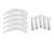 Enhance GD04 Series 18x9 Rims | Set Of 5 White Plastic Inserts for Aerodynamic Style