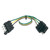 Husky Towing 4-Way Flat to 4-Way Flat Connector | Extend Wiring System 18" | Impact Resistant | Easy to Use