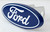 All Metal Ford Logo Hitch Plug | Blue/Chrome Plated | 2 Inch Receiver