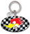 Plasticolor Key Chain 004164R01 Die-Cut Key Chains With Clip; Mr. Horsepower; Black/White/Red/Yellow; Enamel