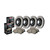 High Performance Brake Kit | Fits Hyundai Santa Fe 2013-2016 | Street Axle Pack, Aggressive Look, Black E-Coated Rotors