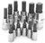 Premium Torx Bit Set | Alloy Steel Bits w/ Chrome Vanadium Sockets | 1/4, 3/8, 1/2 Inch Drive | 12 Piece Set