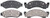 Raybestos Brakes Brake Pad PGD50M Element3; OE Replacement; Metallic