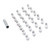 Ultimate Chrome Plated 6 Lug Nut Kit | Spline Drive | 14x2 Thread | 1.9 Inch Length | Set of 24