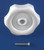 Strybuc Window Crank Knob 743CE WHT For Crank-Out Windows; Round; 7/8 Inch Shaft; White; Plastic; With Screw; Carded; Single