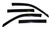 Enhance your Toyota Highlander 2001-2007 with AVS Tape-On Rainguard | Aerodynamic Design, Smoke Finish, Set of 4