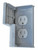 Valterra Gray Outdoor Dual Receptacle | Weatherproof Cover, 125V, Non GFCI, Self Closing, Durable
