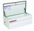 Secure, Durable White Steel Tool Box | Fits Tight Against Pickup Bed | Tamper-Resistant Lock | 90° Cover Access