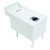 Secure White Steel Console | Lockable & Spacious | with Storage Tray & Electrical Pass-Thru