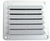 Heng s Industries Wall Vent DV55W Dent Vent; Used To Conceal Minor RV Dent; Square; 5 Inch Length x 5 Inch Width; With Fixed Louvers; White; ABS; With Screws And Butyl Tape