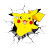 Pikachu Vinyl Car Decal Sticker – Waterproof & UV-Resistant (7.09" x 7.09")