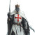 Knight White Red Cross Vinyl Car Decal Sticker – Waterproof & UV-Resistant 4.0"
