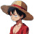 Luffy Disappointed Beach Vinyl Car Decal Sticker – Waterproof & UV-Resistant 4.0"