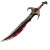 Black Red Scimitar Sword Vinyl Car Decal Sticker – Waterproof & UV-Resistant 4.0"