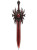 Crimson Crystal Sword Vinyl Car Decal Sticker – Waterproof & UV-Resistant 4.0"