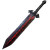 Necro Sword Red Black Vinyl Car Decal Sticker – Waterproof & UV-Resistant 4.0"