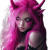 Pink Hair Demon Female Vinyl Car Decal Sticker – Waterproof & UV-Resistant 4.0"