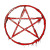 Red Pentagram Black Background Vinyl Car Decal Sticker – Waterproof & UV-Resistant 4.0"