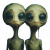 Scary Alien Twins Staring Vinyl Car Decal Sticker – Waterproof & UV-Resistant 4.0"