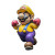 Wario Statue Running Courtyard Vinyl Car Decal Sticker – Waterproof & UV-Resistant 4.0"