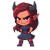 Angry Tiefling Chibi Sticker Vinyl Car Decal Sticker – Waterproof & UV-Resistant 4.0"