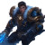 Garen Blue Gold Armor Vinyl Car Decal Sticker – Waterproof & UV-Resistant 4.0"