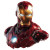 Ironman Portrait White Realistic Vinyl Car Decal Sticker – Waterproof & UV-Resistant 4.0"