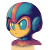 Megaman Halftone Face Vinyl Car Decal Sticker – Waterproof & UV-Resistant 4.0"