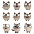 Siamese Cat Emoji Pack Vinyl Car Decal Sticker – Waterproof & UV-Resistant 4.0"