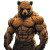 Angry Bear Bodybuilder Vinyl Car Decal Sticker – Waterproof & UV-Resistant 4.0"