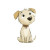 Cute Dog White Background Vinyl Car Decal Sticker – Waterproof & UV-Resistant 4.0"