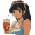 Retro Anime Girl Soda Vinyl Car Decal Sticker – Waterproof & UV-Resistant 4.0"