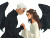 Angel Demon Love Scene Vinyl Car Decal Sticker – Waterproof & UV-Resistant 5.31"