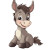 Cute Baby Donkey Smiling Vinyl Car Decal Sticker – Waterproof & UV-Resistant 4.0"