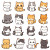 Cute Cat Characters Sticker Vinyl Car Decal Sticker – Waterproof & UV-Resistant 4.0"