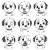 Cute Dog Expressions Line Drawing Vinyl Car Decal Sticker – Waterproof & UV-Resistant 4.0"