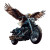 Eagle Harley Black Background Vinyl Car Decal Sticker – Waterproof & UV-Resistant 4.0"