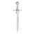 Glass Fantasy Dagger Vinyl Car Decal Sticker – Waterproof & UV-Resistant 4.0"