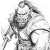 Ork Warrior Line Art Vinyl Car Decal Sticker – Waterproof & UV-Resistant 4.0"