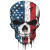 Punisher Skull American Flag Sticker Vinyl Car Decal Sticker – Waterproof & UV-Resistant 4.0"