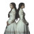 Twin Victorian Women Garden Vinyl Car Decal Sticker – Waterproof & UV-Resistant 4.0"