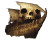 Wooden Ship Skull Sail Vinyl Car Decal Sticker – Waterproof & UV-Resistant 5.0"
