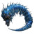 Blue Undead Centipede Monster Vinyl Car Decal Sticker – Waterproof & UV-Resistant 4.0"