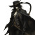 Gothic Bandit Scythe Pistol Vinyl Car Decal Sticker – Waterproof & UV-Resistant 4.0"