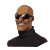 Morpheus Bald Sunglasses Smiling Vinyl Car Decal Sticker – Waterproof & UV-Resistant 4.0"