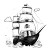 Pirate Ship Chibi Vinyl Car Decal Sticker – Waterproof & UV-Resistant 4.0"