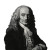 Voltaire Philosopher Black White Vinyl Car Decal Sticker – Waterproof & UV-Resistant 4.0"
