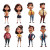 Cartoony Characters Full Body Vinyl Car Decal Sticker – Waterproof & UV-Resistant 4.0"