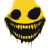 Creepy Smile Yellow Background Vinyl Car Decal Sticker – Waterproof & UV-Resistant 4.0"