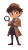 Cute Detective 2D Game Vinyl Car Decal Sticker – Waterproof & UV-Resistant 4.0"